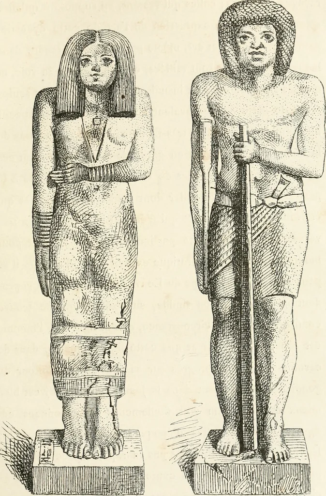 An illustration from La sculpture égyptienne, 1876, leaf 56