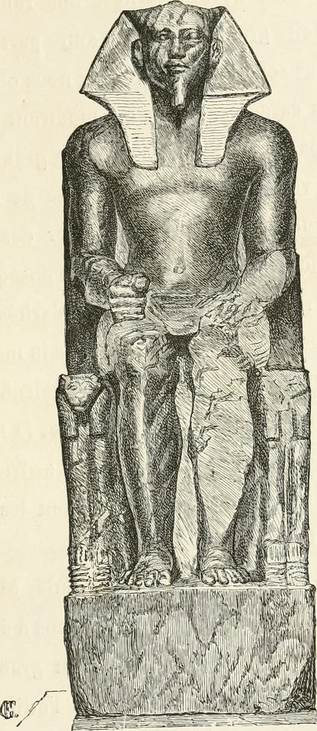 An illustration from La sculpture égyptienne, 1876, leaf 60