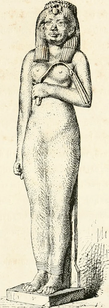 An illustration from La sculpture égyptienne, 1876, leaf 78
