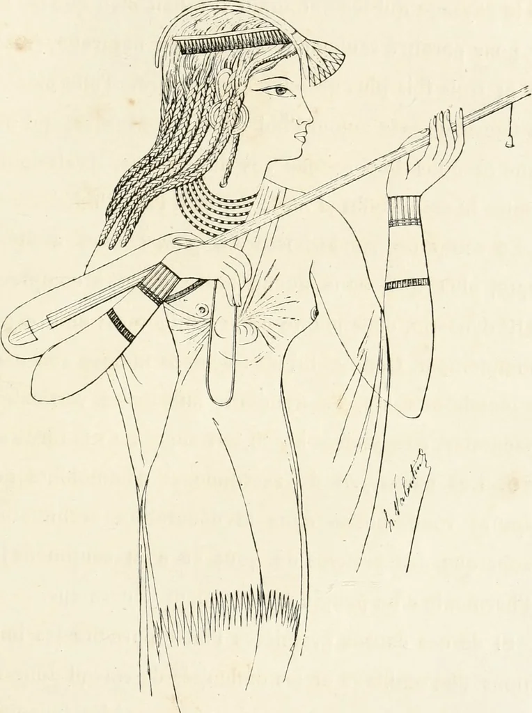 An illustration from La sculpture égyptienne, 1876, leaf 82
