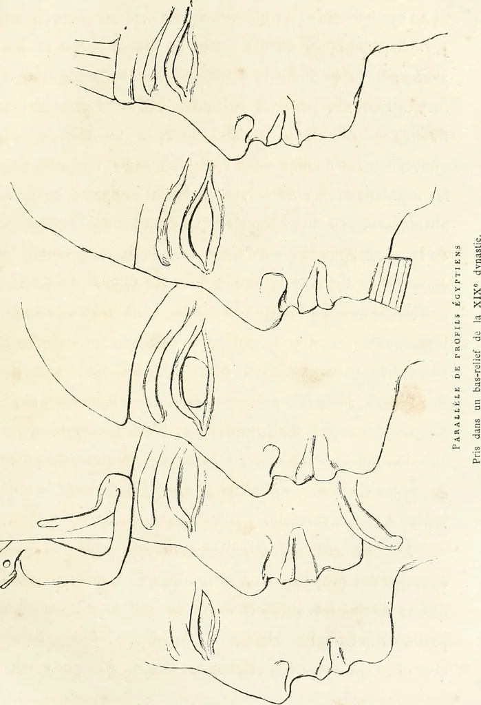 An illustration from La sculpture égyptienne, 1876, leaf 84