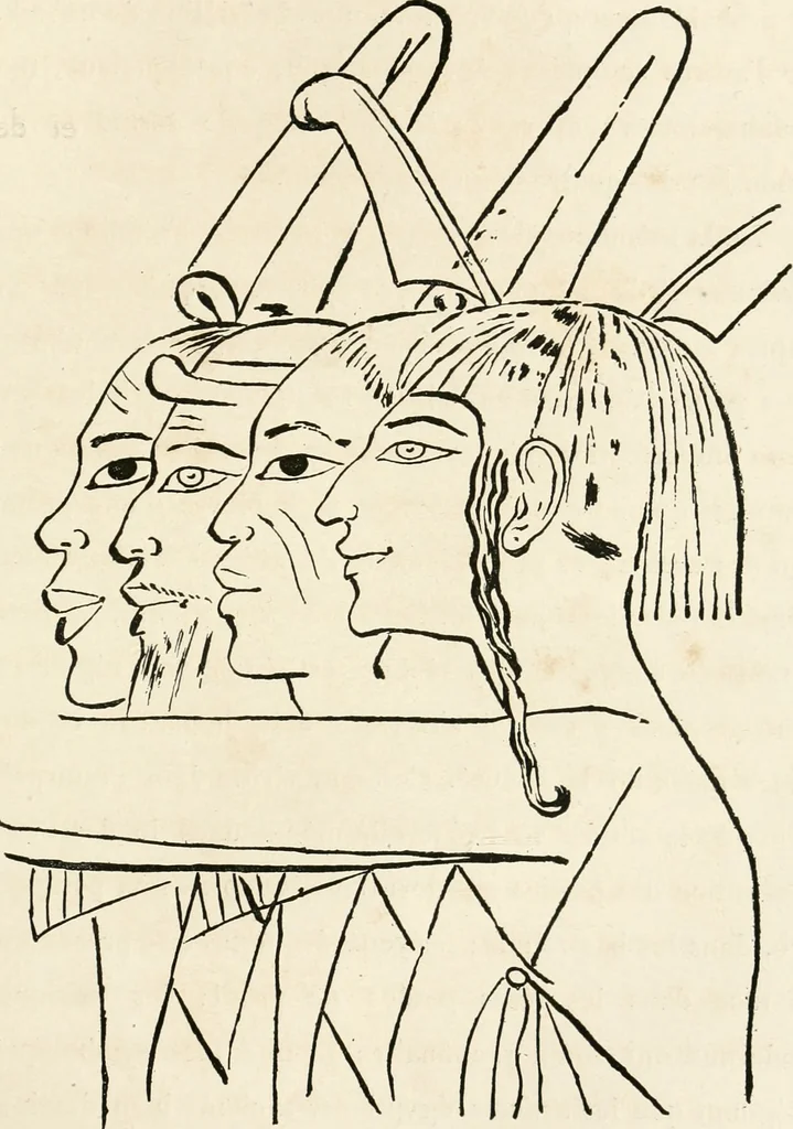 An illustration from La sculpture égyptienne, 1876, leaf 92