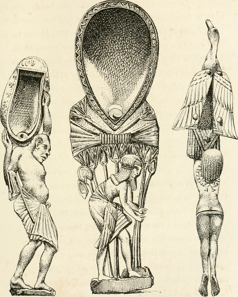 An illustration from La sculpture égyptienne, 1876, leaf 98