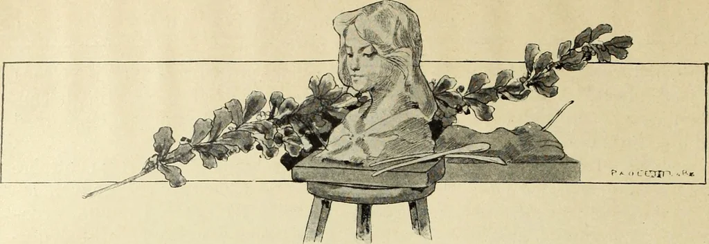 An illustration from La scultura, la pittura di U. Fleres, P. Molmenti, U. Ojetti, G. Menasci : le arti applicate di Guido Menasci, 1900, leaf 109