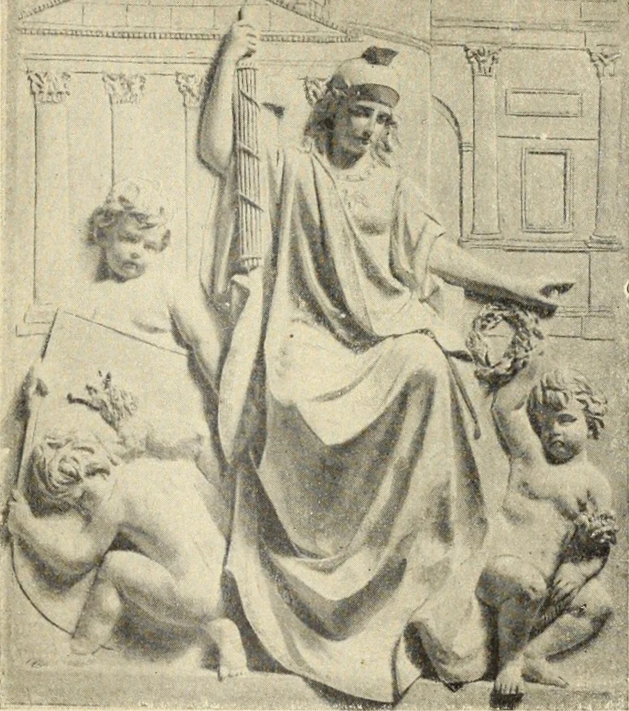 An illustration from La scultura, la pittura di U. Fleres, P. Molmenti, U. Ojetti, G. Menasci : le arti applicate di Guido Menasci, 1900, leaf 186