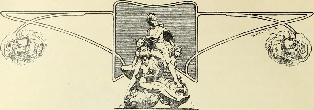 An illustration from La scultura, la pittura di U. Fleres, P. Molmenti, U. Ojetti, G. Menasci : le arti applicate di Guido Menasci, 1900, leaf 209