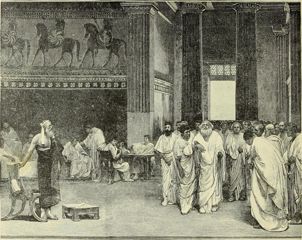 An illustration from La scultura, la pittura di U. Fleres, P. Molmenti, U. Ojetti, G. Menasci : le arti applicate di Guido Menasci, 1900, leaf 281
