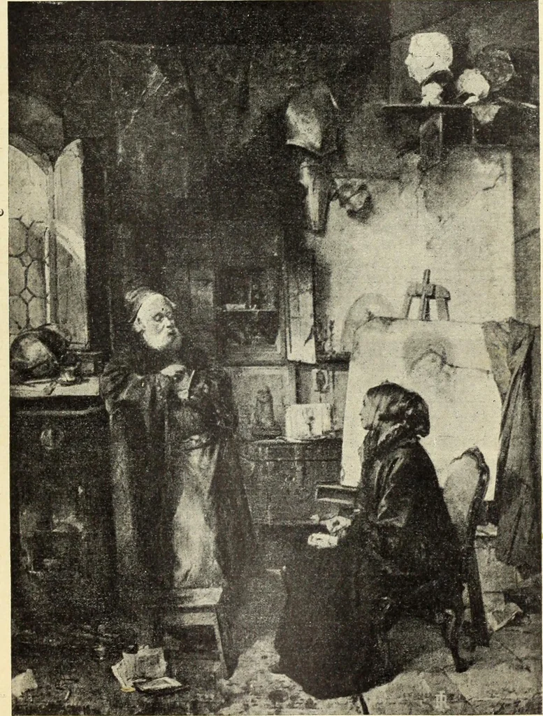 An illustration from La scultura, la pittura di U. Fleres, P. Molmenti, U. Ojetti, G. Menasci : le arti applicate di Guido Menasci, 1900, leaf 284