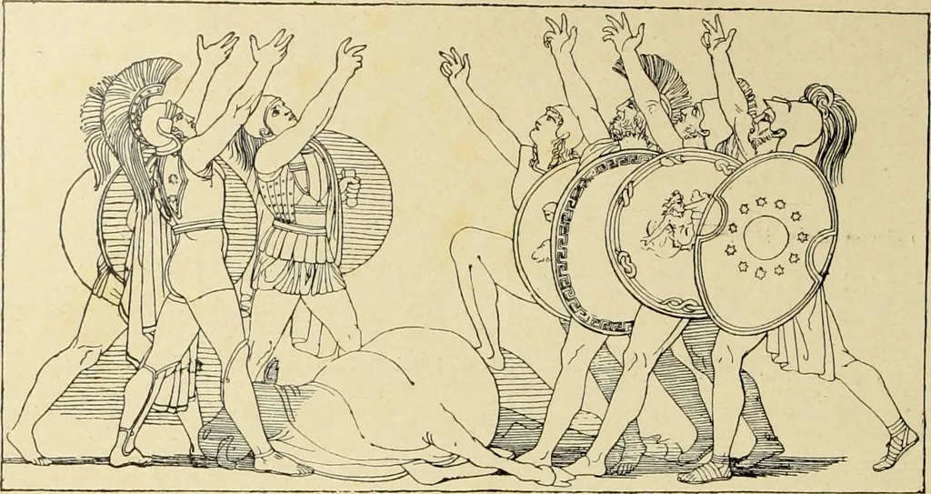 An illustration from La scultura, la pittura di U. Fleres, P. Molmenti, U. Ojetti, G. Menasci : le arti applicate di Guido Menasci, 1900, leaf 35