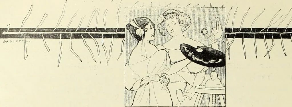 An illustration from La scultura, la pittura di U. Fleres, P. Molmenti, U. Ojetti, G. Menasci : le arti applicate di Guido Menasci, 1900, leaf 353
