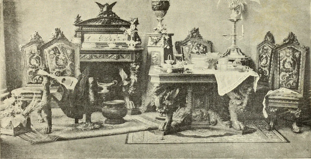 An illustration from La scultura, la pittura di U. Fleres, P. Molmenti, U. Ojetti, G. Menasci : le arti applicate di Guido Menasci, 1900, leaf 454