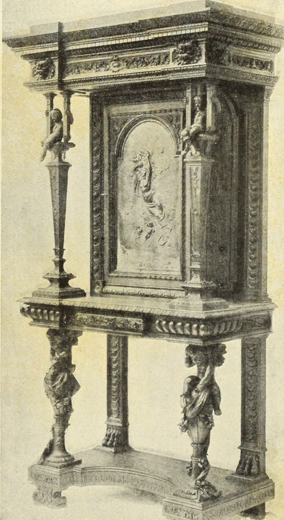 An illustration from La scultura, la pittura di U. Fleres, P. Molmenti, U. Ojetti, G. Menasci : le arti applicate di Guido Menasci, 1900, leaf 466