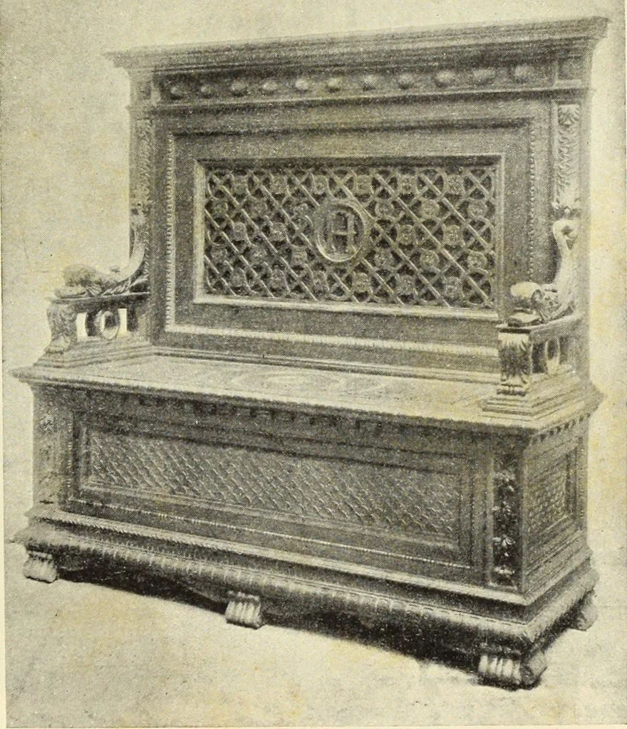 An illustration from La scultura, la pittura di U. Fleres, P. Molmenti, U. Ojetti, G. Menasci : le arti applicate di Guido Menasci, 1900, leaf 472