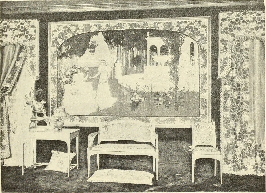 An illustration from La scultura, la pittura di U. Fleres, P. Molmenti, U. Ojetti, G. Menasci : le arti applicate di Guido Menasci, 1900, leaf 484