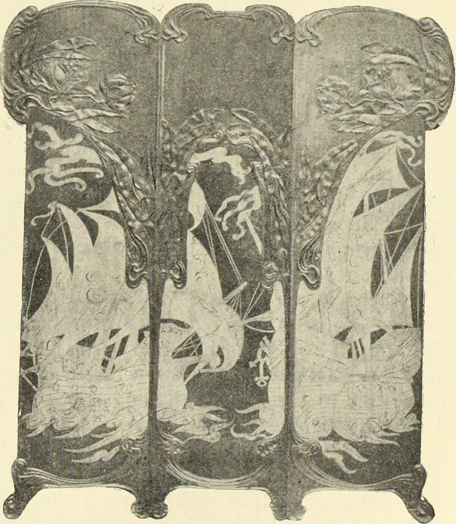 An illustration from La scultura, la pittura di U. Fleres, P. Molmenti, U. Ojetti, G. Menasci : le arti applicate di Guido Menasci, 1900, leaf 488