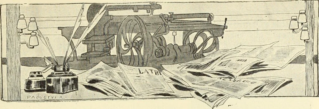 An illustration from La scultura, la pittura di U. Fleres, P. Molmenti, U. Ojetti, G. Menasci : le arti applicate di Guido Menasci, 1900, leaf 494