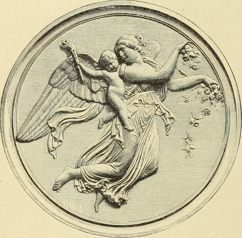 An illustration from La scultura, la pittura di U. Fleres, P. Molmenti, U. Ojetti, G. Menasci : le arti applicate di Guido Menasci, 1900, leaf 65