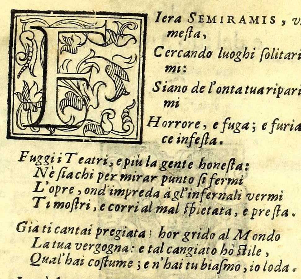 An illustration from La Semiramis : tragedia, 1593, leaf 145