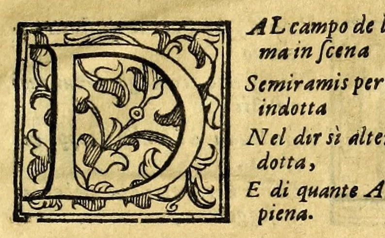 An illustration from La Semiramis : tragedia, 1593, leaf 181
