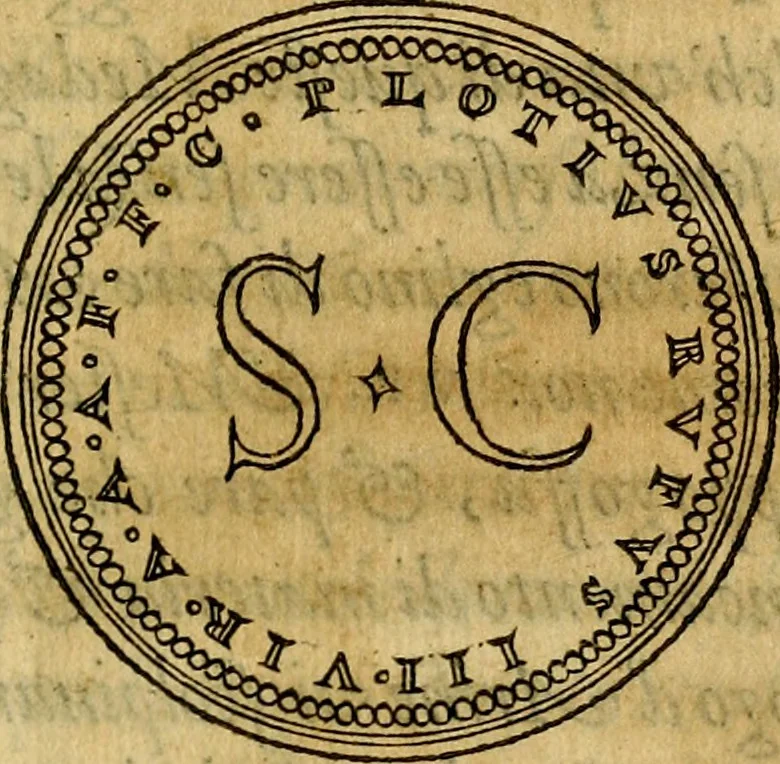 An illustration from La sententiose imprese, et dialogo del Symeone. Con la verificatione del sito di Gergobia, la geografia d'Ouernia, la figura & tempio d'Apolline in Velay; & il suo hieroglyfico monumento, natiuità, vita & epitaffio, 1560, leaf 198
