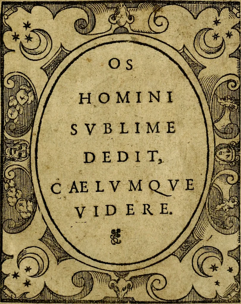 An illustration from La sententiose imprese, et dialogo del Symeone. Con la verificatione del sito di Gergobia, la geografia d'Ouernia, la figura & tempio d'Apolline in Velay; & il suo hieroglyfico monumento, natiuità, vita & epitaffio, 1560, leaf 2