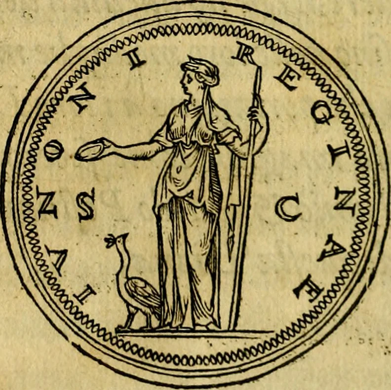 An illustration from La sententiose imprese, et dialogo del Symeone. Con la verificatione del sito di Gergobia, la geografia d'Ouernia, la figura & tempio d'Apolline in Velay; & il suo hieroglyfico monumento, natiuità, vita & epitaffio, 1560, leaf 233