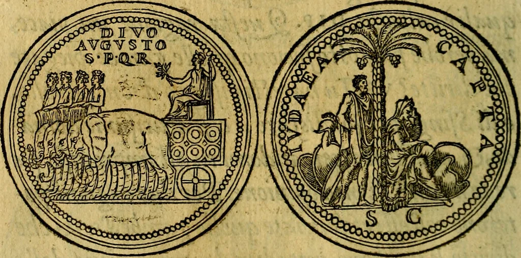 An illustration from La sententiose imprese, et dialogo del Symeone. Con la verificatione del sito di Gergobia, la geografia d'Ouernia, la figura & tempio d'Apolline in Velay; & il suo hieroglyfico monumento, natiuità, vita & epitaffio, 1560, leaf 237