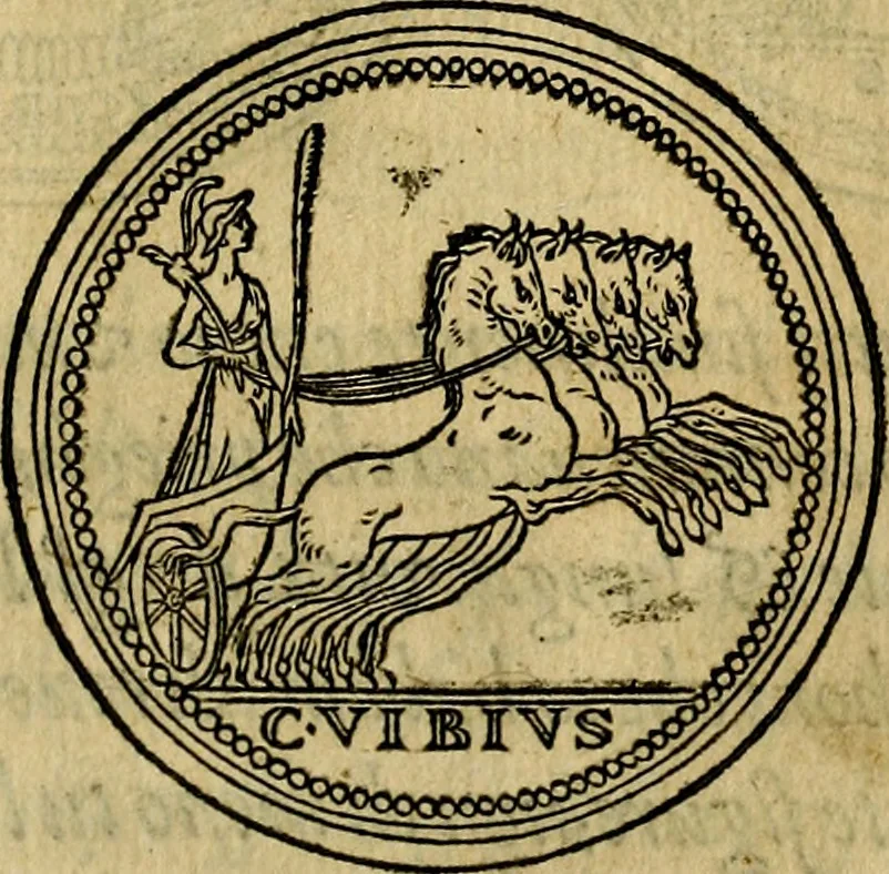 An illustration from La sententiose imprese, et dialogo del Symeone. Con la verificatione del sito di Gergobia, la geografia d'Ouernia, la figura & tempio d'Apolline in Velay; & il suo hieroglyfico monumento, natiuità, vita & epitaffio, 1560, leaf 238