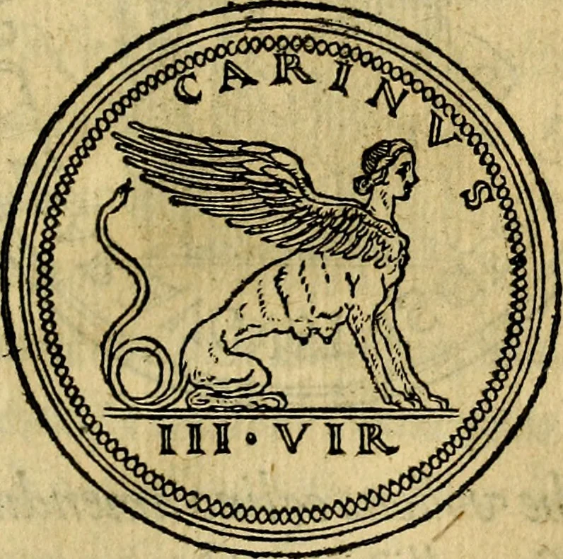 An illustration from La sententiose imprese, et dialogo del Symeone. Con la verificatione del sito di Gergobia, la geografia d'Ouernia, la figura & tempio d'Apolline in Velay; & il suo hieroglyfico monumento, natiuità, vita & epitaffio, 1560, leaf 240