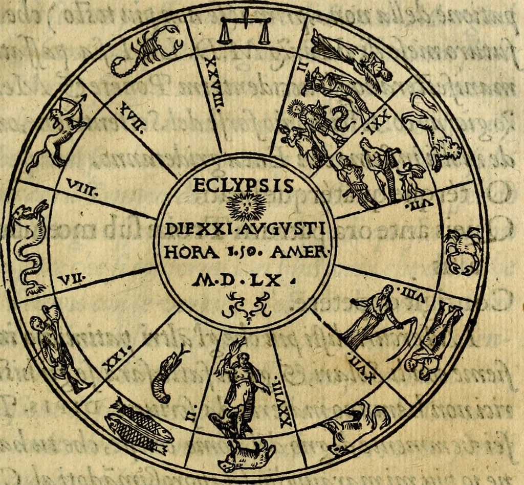 An illustration from La sententiose imprese, et dialogo del Symeone. Con la verificatione del sito di Gergobia, la geografia d'Ouernia, la figura & tempio d'Apolline in Velay; & il suo hieroglyfico monumento, natiuità, vita & epitaffio, 1560, leaf 282