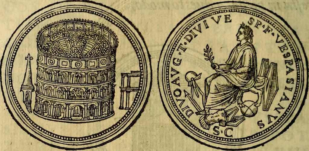 An illustration from La sententiose imprese, et dialogo del Symeone. Con la verificatione del sito di Gergobia, la geografia d'Ouernia, la figura & tempio d'Apolline in Velay; & il suo hieroglyfico monumento, natiuità, vita & epitaffio, 1560, leaf 291