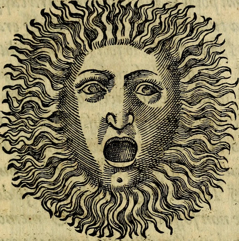An illustration from La sententiose imprese, et dialogo del Symeone. Con la verificatione del sito di Gergobia, la geografia d'Ouernia, la figura & tempio d'Apolline in Velay; & il suo hieroglyfico monumento, natiuità, vita & epitaffio, 1560, leaf 346