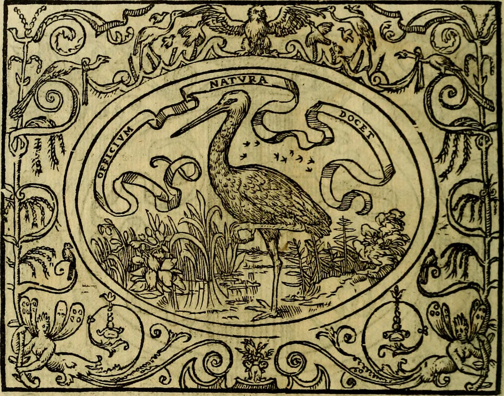 An illustration from La sententiose imprese, et dialogo del Symeone. Con la verificatione del sito di Gergobia, la geografia d'Ouernia, la figura & tempio d'Apolline in Velay; & il suo hieroglyfico monumento, natiuità, vita & epitaffio, 1560, leaf 89