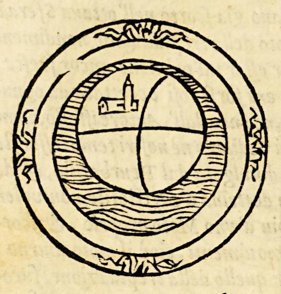 An illustration from La sfera di messer Giouanni Sacrobosco, 1579, leaf 18