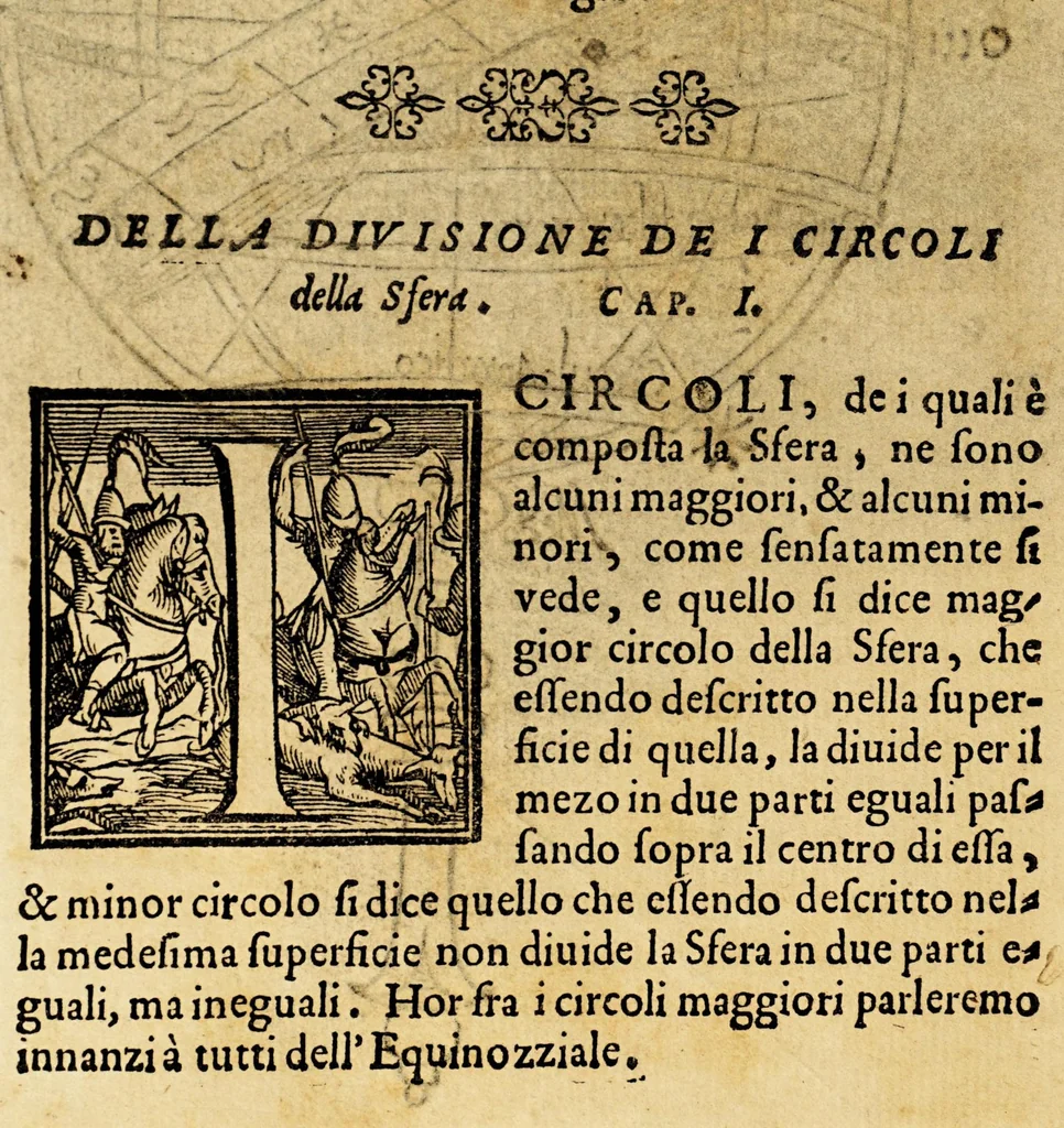 An illustration from La sfera di messer Giouanni Sacrobosco, 1579, leaf 34