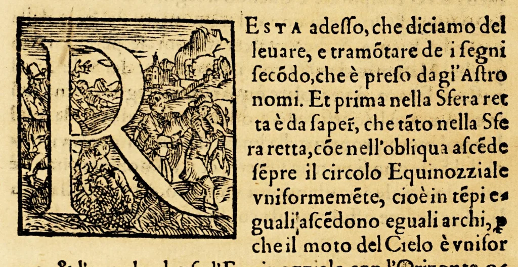 An illustration from La sfera di messer Giouanni Sacrobosco, 1579, leaf 52