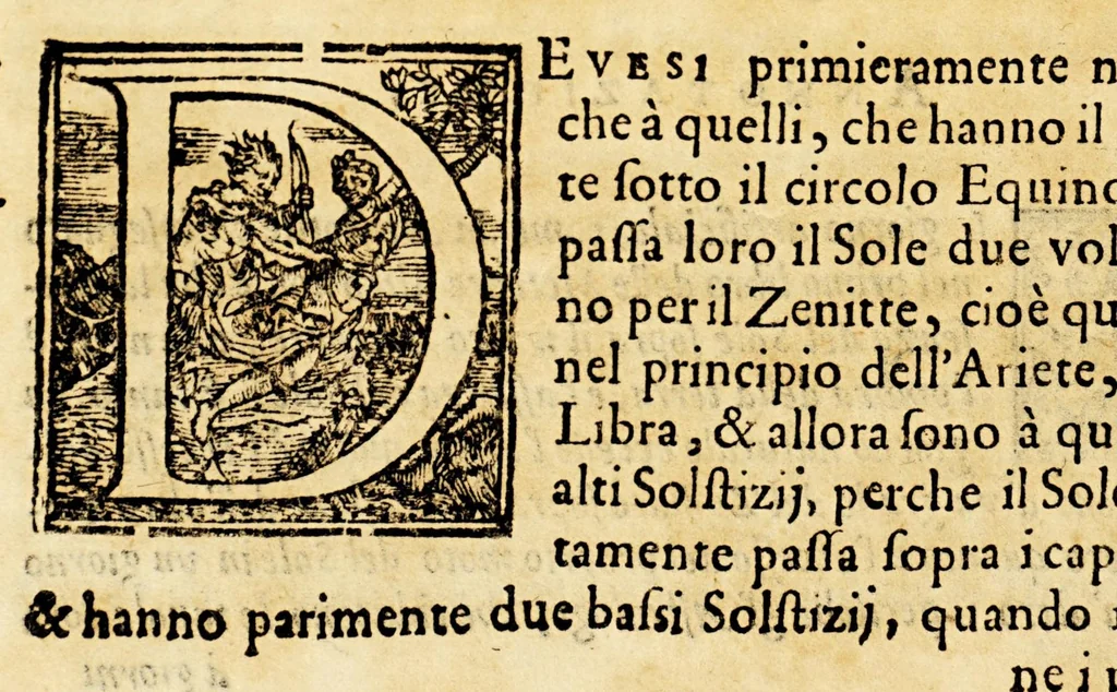 An illustration from La sfera di messer Giouanni Sacrobosco, 1579, leaf 60