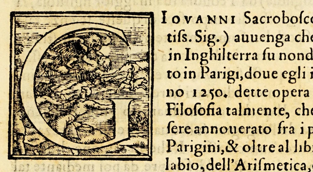 An illustration from La sfera di messer Giouanni Sacrobosco, 1579, leaf 7