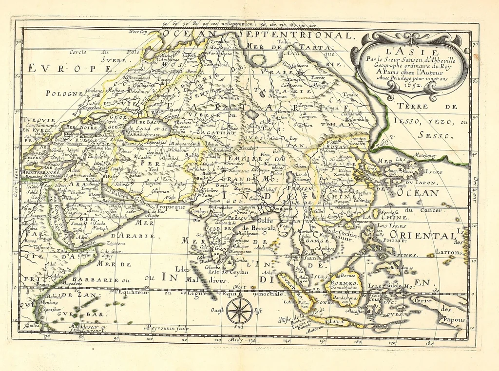 An illustration from [L'Asie, l'Afrique, l'Europe, et l'Amerique en plusieurs cartes nouvelles, et exactes] [cartographic material], 1658, leaf 19