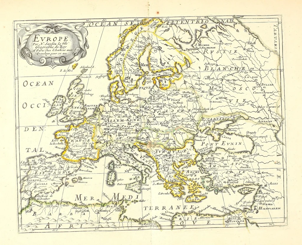 An illustration from [L'Asie, l'Afrique, l'Europe, et l'Amerique en plusieurs cartes nouvelles, et exactes] [cartographic material], 1658, leaf 379