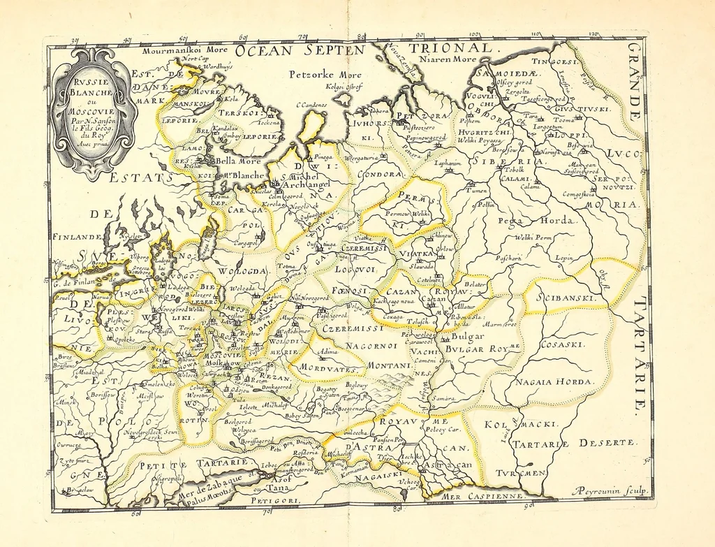 An illustration from [L'Asie, l'Afrique, l'Europe, et l'Amerique en plusieurs cartes nouvelles, et exactes] [cartographic material], 1658, leaf 403