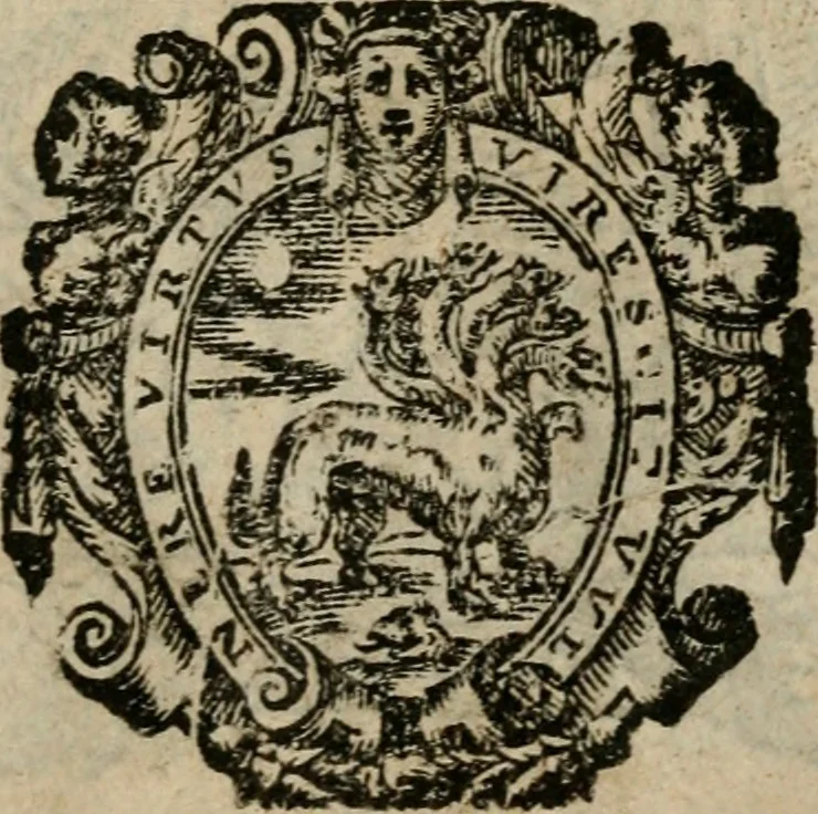 An illustration from La solenne et trionfante entrata dell'illustrissimo & reuerendissimo vescouo monsignor Gio. Battista Biglio nell'antichissima & regal città di Pauia : con le allegrezze & archi, con le historie, imprese, emblemi, simboli, gieroglifici, imagini, iscrittioni, versi, sentenze, & motti, 1609, leaf 4