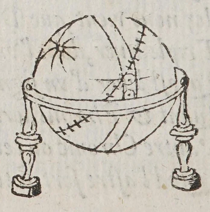 An illustration from La sphere des deux mondes,, 1555, leaf 42