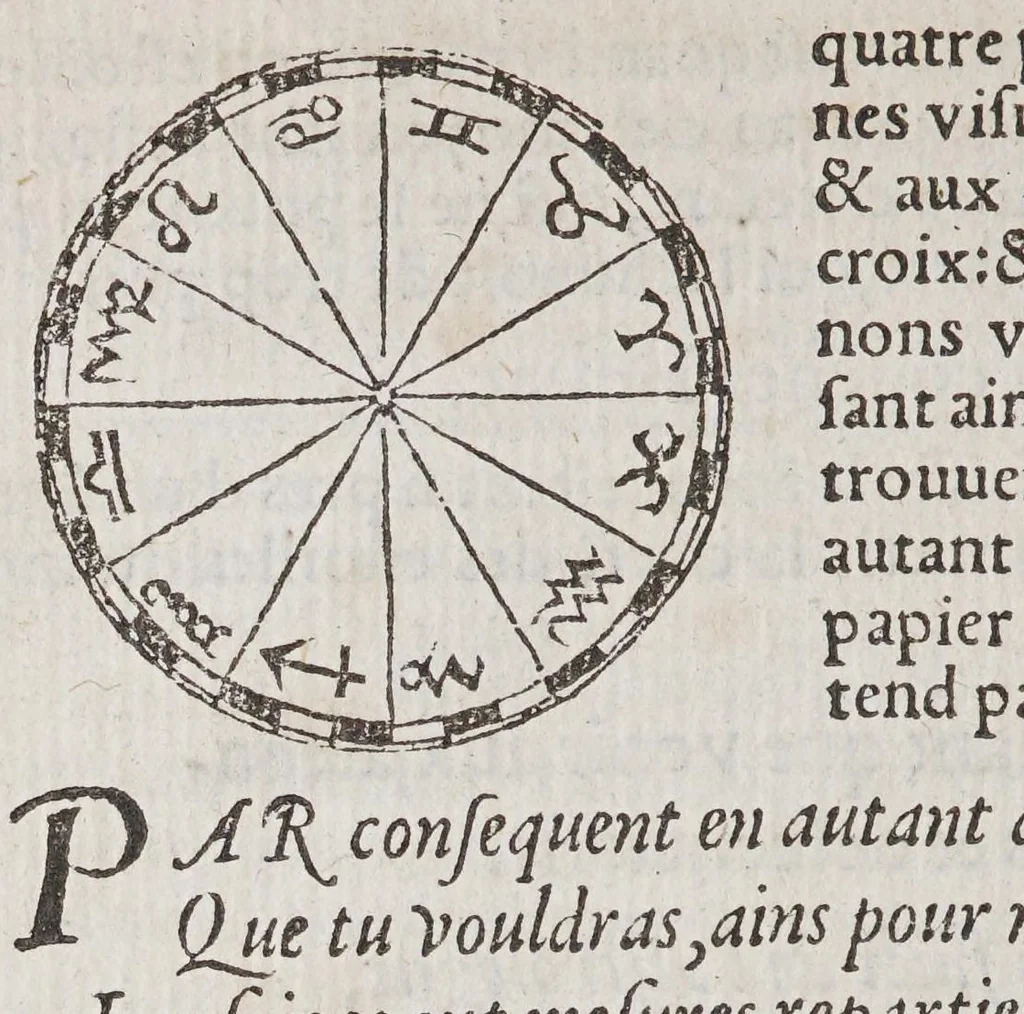 An illustration from La sphere des deux mondes,, 1555, leaf 44