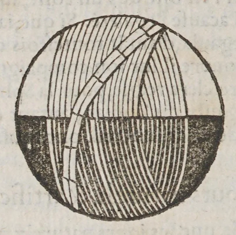 An illustration from La sphere des deux mondes,, 1555, leaf 54