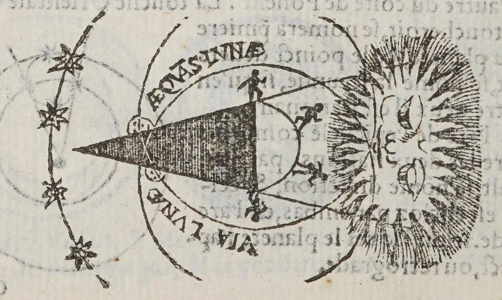 An illustration from La sphere des deux mondes,, 1555, leaf 94