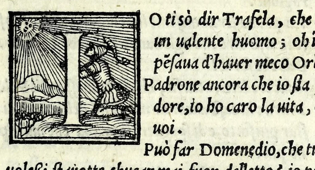 An illustration from La spiritata : commedia, 1561, leaf 15