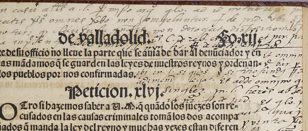 An illustration from Las pregmaticas y capitulos que Su Magestad del emperador y rey nuestro señor hizo en las cortes que se touieron con el serenissimo principe don Phelippe nuestro señor, en su nombre. : En Ualladolid. Año de mill y quinientos quarenta y ocho. Uan añadidas las pregmaticas de los arrendadores del pan, y la pena de los reuendedores, que es la mesma que han de auer los arrendadores que vendieren pan alguno de lo que ouieren de rentas., 1549, leaf 29
