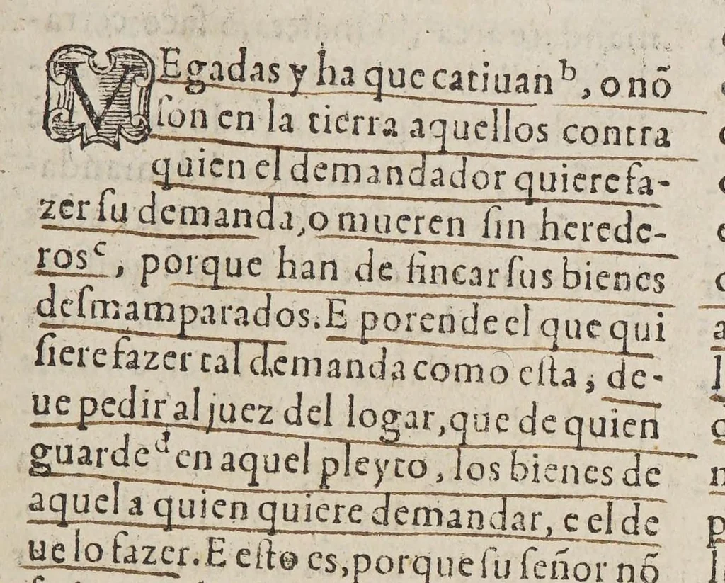 An illustration from Las siete partidas del sabio rey don Alonso el Nono,, 1587, leaf 15