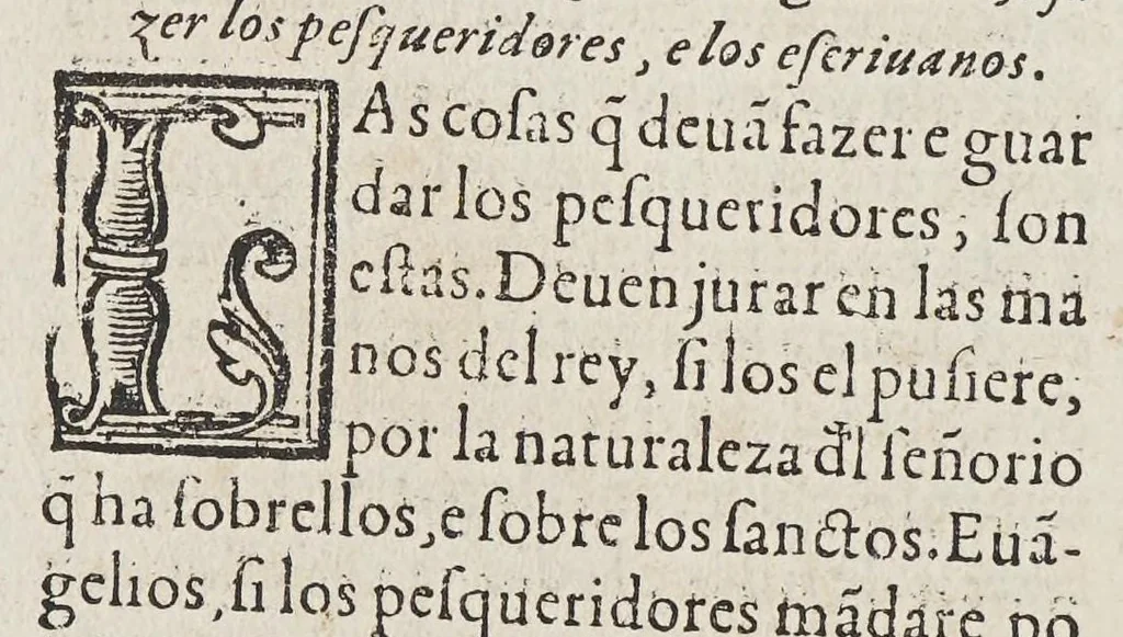 An illustration from Las siete partidas del sabio rey don Alonso el Nono,, 1587, leaf 175